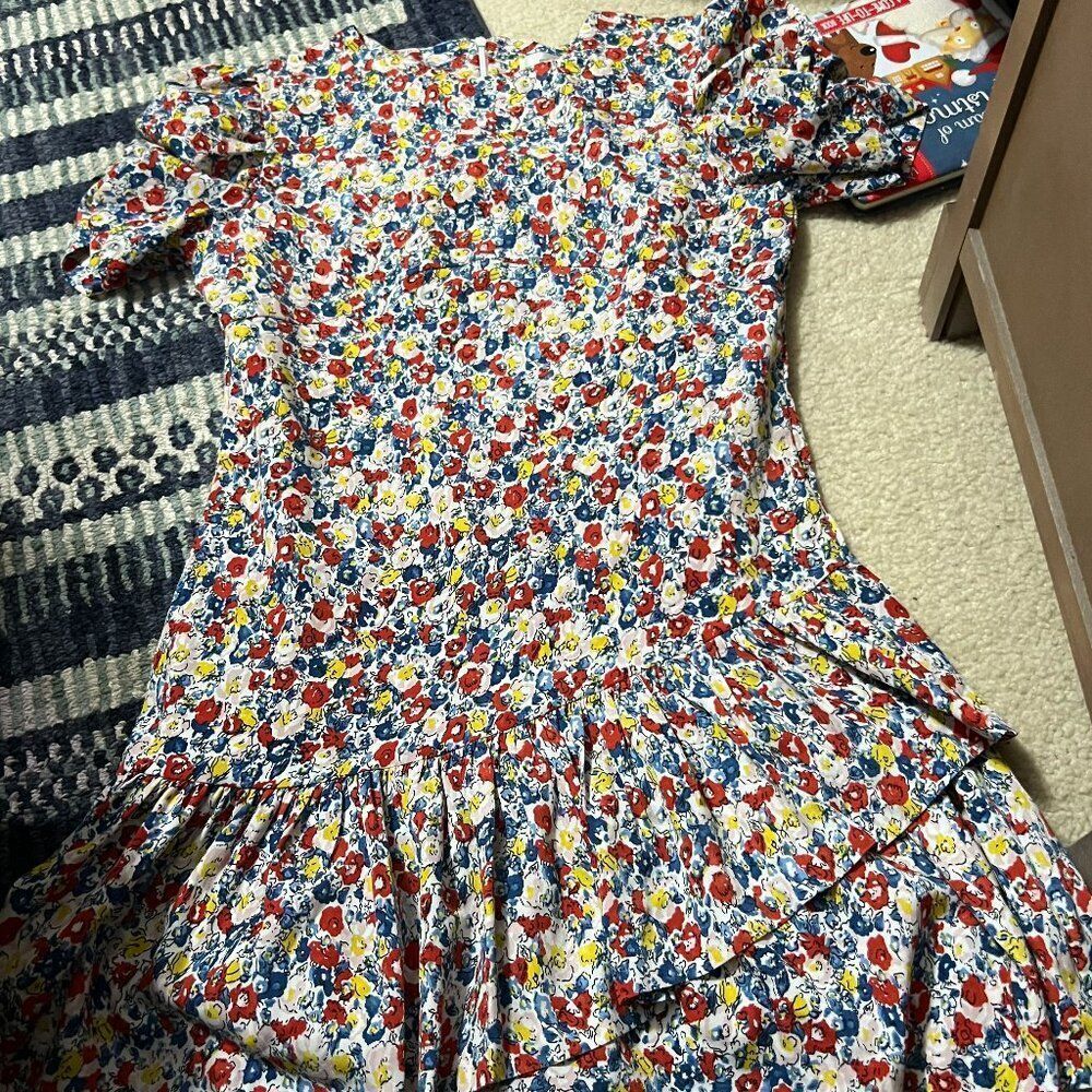 Storets yellow red & blue floral mini dress s/m